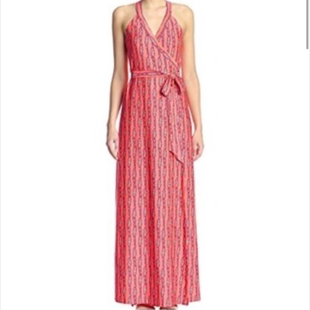 Julie Brown Sharon Maxi Dress Size‎ Small Rope Print Sleeveless